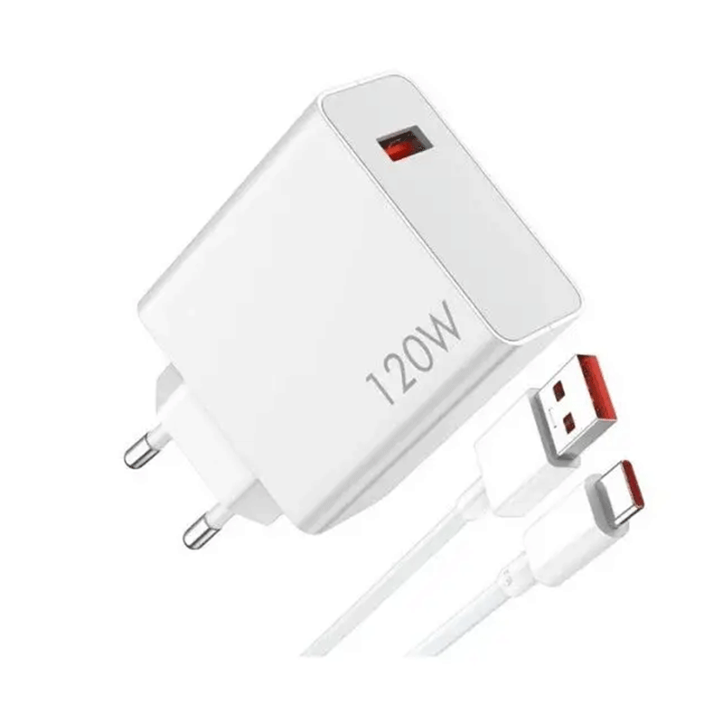 شارژر دیواری 120 وات شیائومی مدل دوپین با کابل تایپ سی