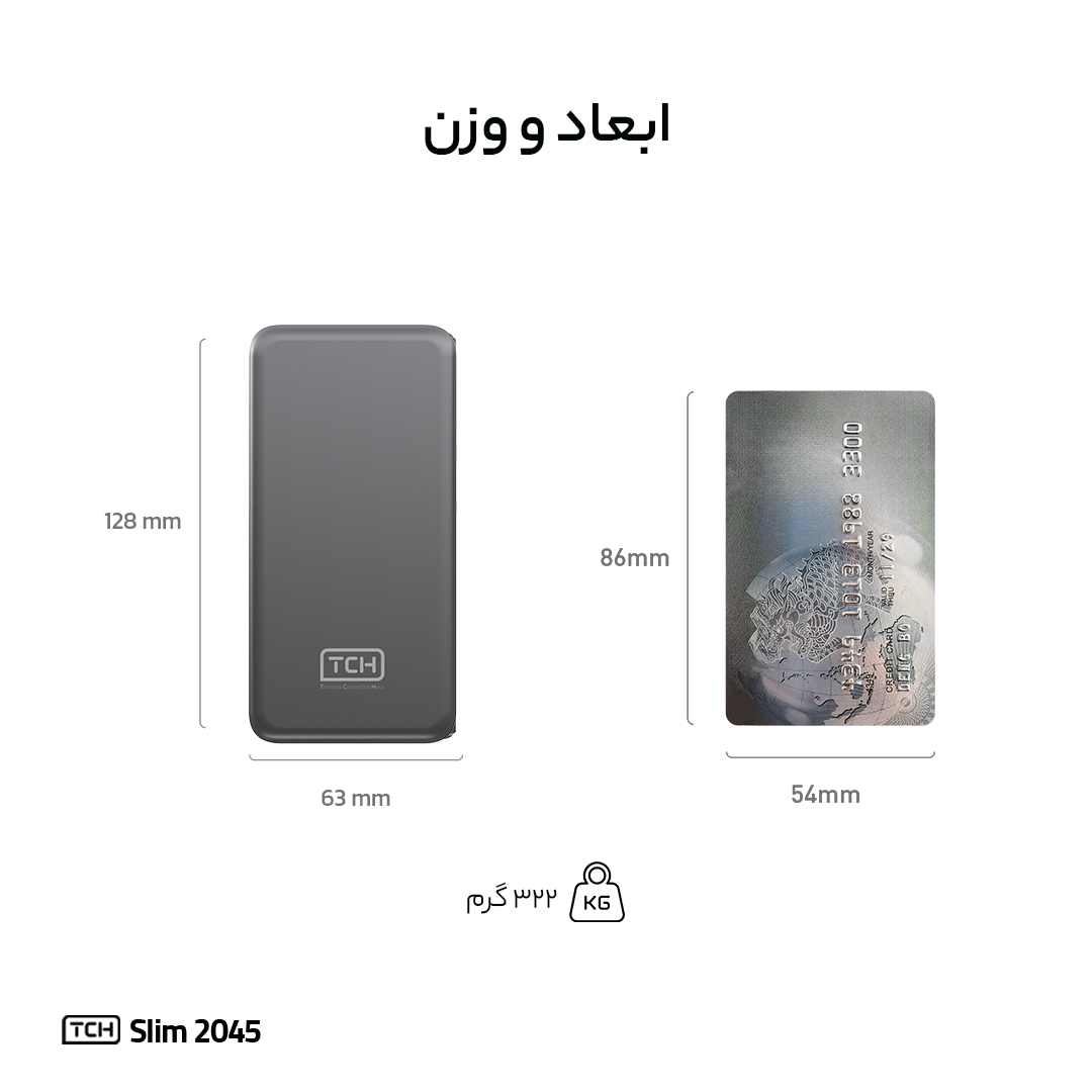 TCH Slim 2045 45W Power Bank 20000 mAh