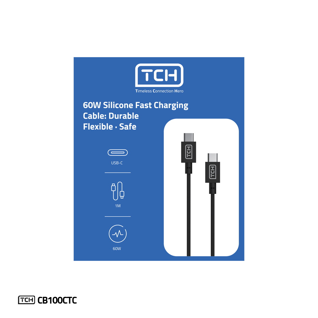 TCH USB-C to USB-C CB100CTC 1M Charging Cable